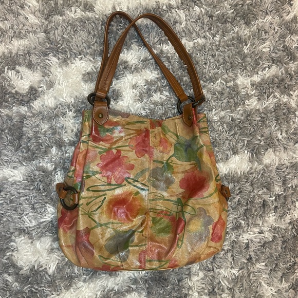 Maurizio Taiuti Handbags - Maurizio Taituti Italian Floral Women's Leather Shoulder Bag